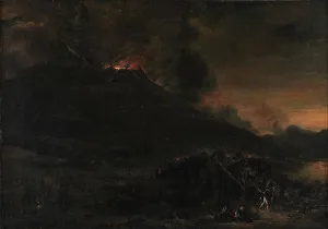 Erupting Prints: Vesuvius Erupting at Nightfall, 1625-1652. Creator: Jan Asselijin