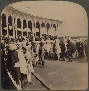 Veterans of the Mutiny (1857) entering the Amphitheatre at the Durbar, Delhi, India, 1903