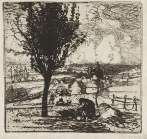 1849 1918 Prints: Veu de Jouy-le-Moutier, 1893. Creator: Auguste Louis Lepere (French, 1849-1918)