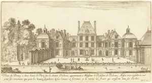 Silvestre Israel Prints: Veue de Berny a deux lieues de Paris sur le chemin d'Orléans
