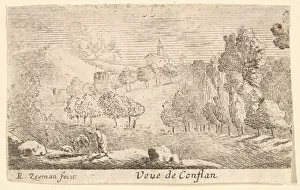Nooms Prints: Veüe de Conflans, mid-17th century. Creator: Reinier Zeeman