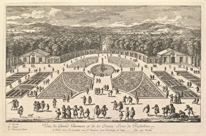 Indre Et Loire Collection: Veüe du Grand Parterre et de la Demie Lune de Richelieu, 17th century