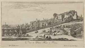Silvestre Israel Prints: Veuë du Palais Maior a Rome, 1640-1660. Creator: Israel Silvestre