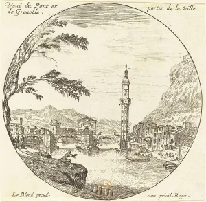 Silvestre Israel Prints: Veue de Pont et partie de la Ville de Grenoble. Creator: Israel Silvestre