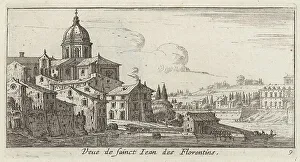 Tiber Prints: Veue de sainct Jean des Florentins, 1640-1660. Creator: Israel Silvestre