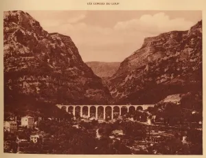 La Cote Dazur De Marseille A Menton Prints: The Viaduct and the access to the Gorges, 1930. Creator: Unknown