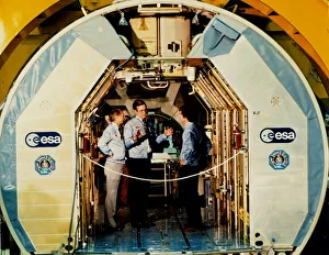 Boffin Prints: Vice President Bush with Spacelab Astronauts, Florida, USA, 1982. Creator: NASA