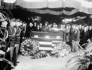 Vice President Prints: Vice Pres't. Sherman lying in state, 1912. Creator: Bain News Service
