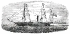 The Viceroy, at Anchor in the Roads at Galway Bay, 1850. Creator: Unknown. The Viceroy, at Anchor in the Roads at Galway Bay, 1850. Creator: Unknown
