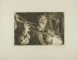 Folk Music Prints: Vicke, 1918. Creator: Anders Leonard Zorn
