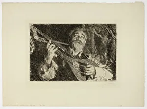 Folk Music Prints: Vicke, 1918. Creator: Anders Leonard Zorn