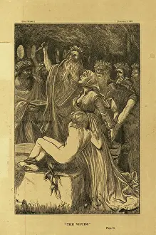 Sacrifice Prints: The Victim, 1868. Creator: Houghton, Arthur Boyd (1836-1875)