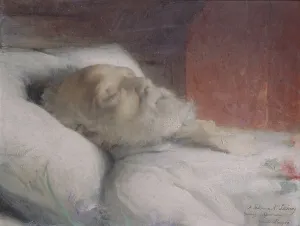 Pillow Prints: Victor Hugo on his deathbed, c1885. Creator: Desire Francois Laugee