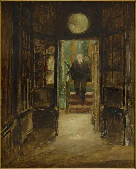 Victor Marie Hugo Prints: Victor Hugo descendant de son cabinet de travail à Hauteville House