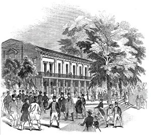 Southampton Hampshire England Prints: Victoria Archery Rooms - the Council Dinner, 1844. Creator: Unknown