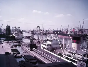 Docks Prints: Victoria Dock, London, c1955. Creator: Arthur Charles Kirby Ware