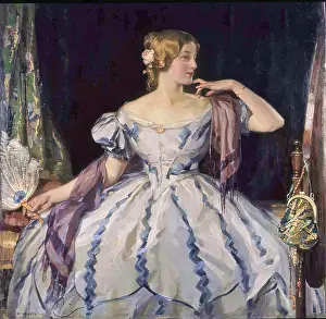 Hope Prints: A Victorian Debutante, c1922. Creator: Robert Hope