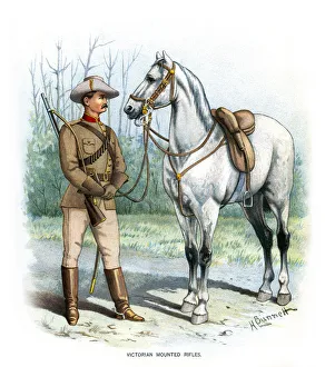 Slouch Hat Prints: Victorian Mounted Rifles, c1890. Artist: H Bunnett