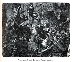 Mehmet Ii Prints: Victorious Turks Entering Constantinople, 1882. Artist: Anonymous