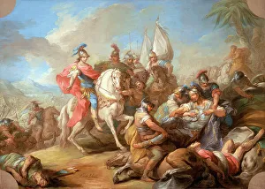 Charles André Van Loo Prints: The Victory of Alexander over Porus, c1738. Creator: Carle van Loo