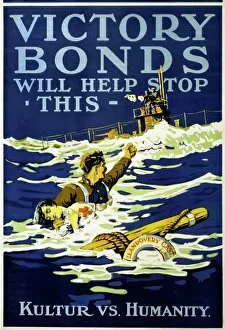 World War One Gallery: Victory Bonds will help stop this. Kultur vs. Humanity, 1918