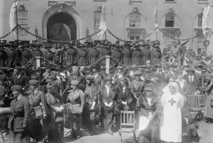 War Bonds Prints: Victory Loan Crowd, between c1915 and c1920. Creator: Bain News Service