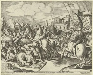 Die Master Of The Prints: The victory of Scipio over Syphax, 1530-60. Creator: Master of the Die