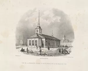 Vief of the first first St. Isaacs Church in 1710 (From: The Construction of the Saint Isaacs Cathedral), 1845