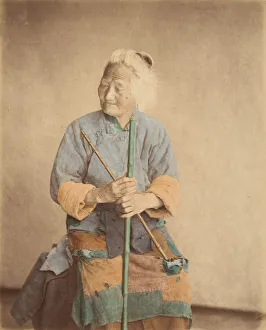 Raimund Von Prints: Vielle mendiant, 1870s. Creator: Baron Raimund von Stillfried