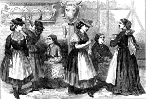 Aprons Prints: The Vienna Exhibition: in the Styrian Alpine Hut; in the Austrian Dairy