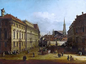 Bellotto Prints: Vienna, the Lobkowitzplatz, Between 1758 and 1761. Artist: Bellotto, Bernardo (1720-1780)
