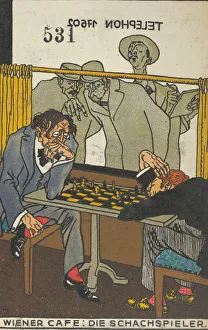 Simon Prints: Viennese Cafe: The Chess Players (Wiener Cafe: Die Schachspieler)