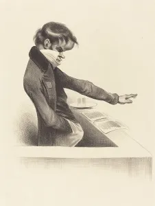 Playwright Prints: Viennet a la Tribune, 1832. Creator: Honore Daumier