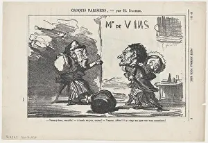 Arguing Prints: Viens-y donc, canaille!, 1874. Creator: Honore Daumier