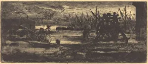 Etching And Aquatint Prints: Un Vieux Chantier aRochester (The Old Dock-yard at Rochester)