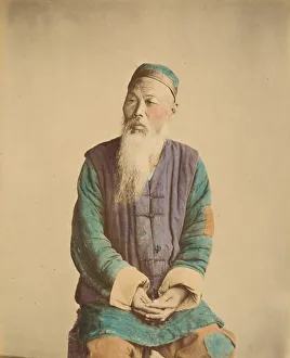Raimund Von Prints: Vieux mendiant, 1870s. Creator: Baron Raimund von Stillfried