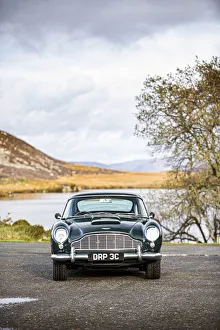 Headlights Prints: Front view of a 1965 Aston Martin DB5. Creator: Unknown