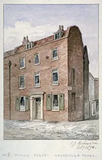 Charles James Richardson Gallery: View of no 8 White Street, Moorfields, City of London, 1871