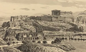 Parthenon Prints: View of the Acropolis, 1890. Creator: Themistocles von Eckenbrecher