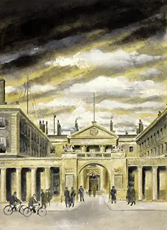 Foreboding Prints: View of Admiralty Building on Whitehall in London