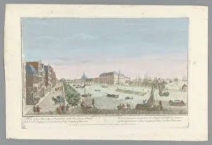 Vanishing Point Prints: View of the Admiralty warehouse in Amsterdam, 1752. Creator: Anon