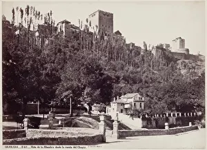 Juan Laurent Prints: View of the Alhambra on the Hill of the Chapiz