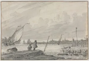 View of Alkmaar with Boats, 1600s. Creator: Unknown
