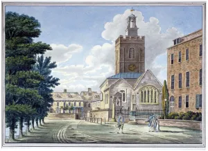 View of All Saints Church, Chelsea, London, c1800