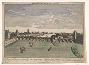 Connection Prints: View of the Alte Brücke over the river Main in Frankfurt am Main