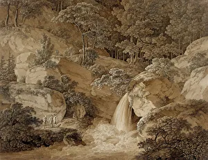 View of the Amselfall in Saxony, 1794. Creator: Adrian Zingg