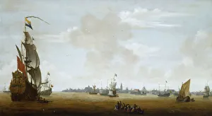 View of Amsterdam from the Sea, 17th century. Artist: Peter van den Velde