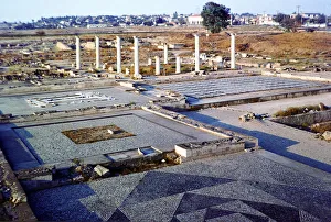 View of the archaeological remains at Pella, Central Macedonia