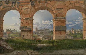 View through Three Arches of the Third Storey of the Colosseum, 1815. Artist: Eckersberg View through Three Arches of the Third Storey of the Colosseum, 1815. Artist: Eckersberg