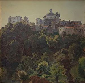 Lassoe Thorald Prints: View towards Ariccia and the Palazzo Chigi and S